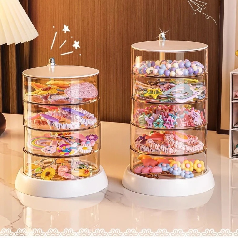 Jewelry Making Box - منظم إكسسوارات الشعر الدوار 360 درجة،