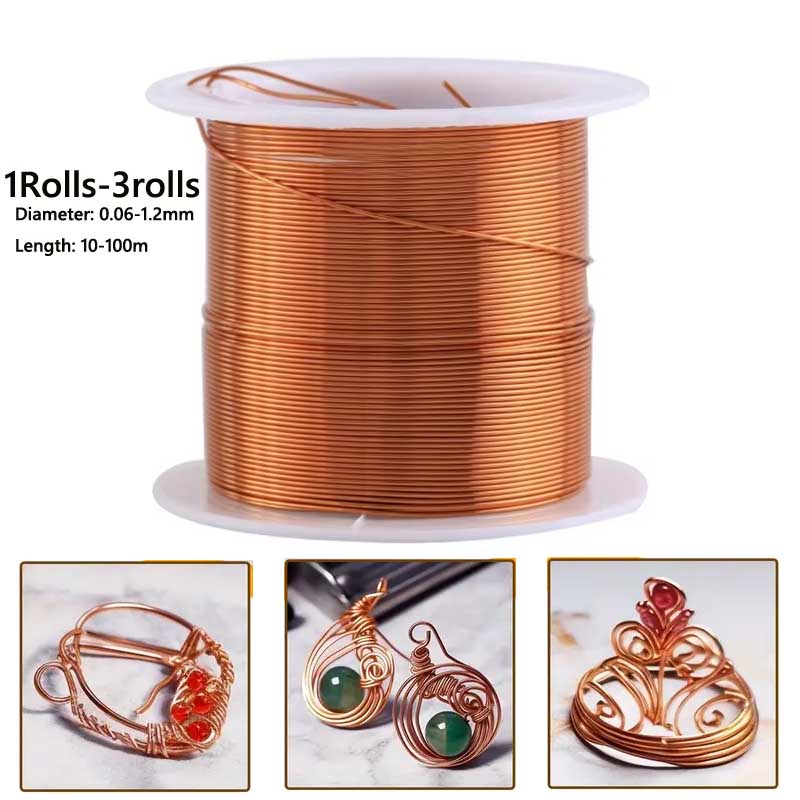 Jewelry Making Thread - 1-3 لفة الأسلاك النحاسية الناعمة للبستنة