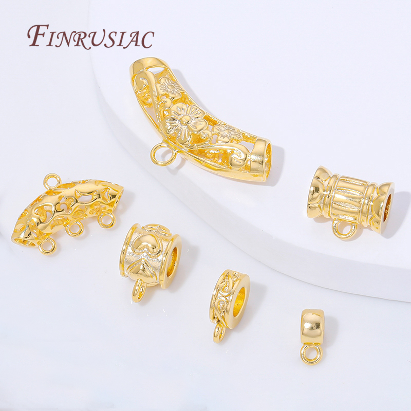 Jewelry Making Youtube - موصلات قلادات مطلية بالذهب عيار 18