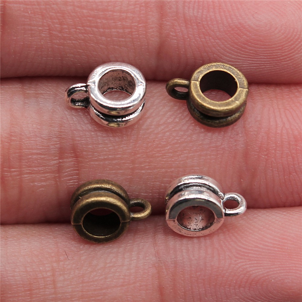 Jewelry Making For Couples - خرزات على شكل قلب مجوف مزدوج