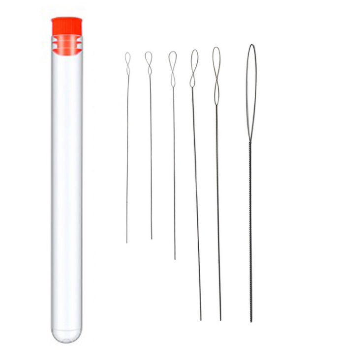 Beading Needle Fine - 6 قطع/مجموعة إبر خياطة دقيقة بفتحة