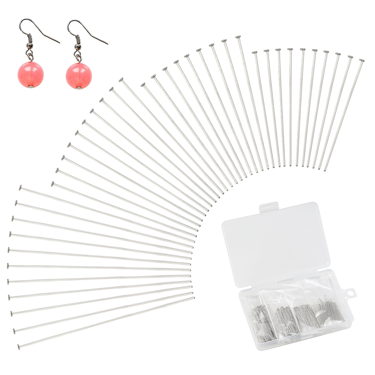 Beading Needle Fine - دبوس مسطح من الفولاذ المقاوم للصدأ