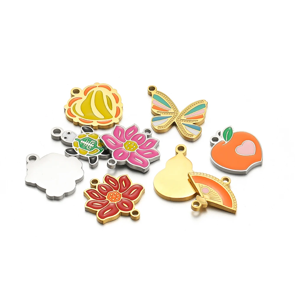 Jewelry Making 4 Year Old - 5 قطع الفولاذ المقاوم للصدأ لوتس