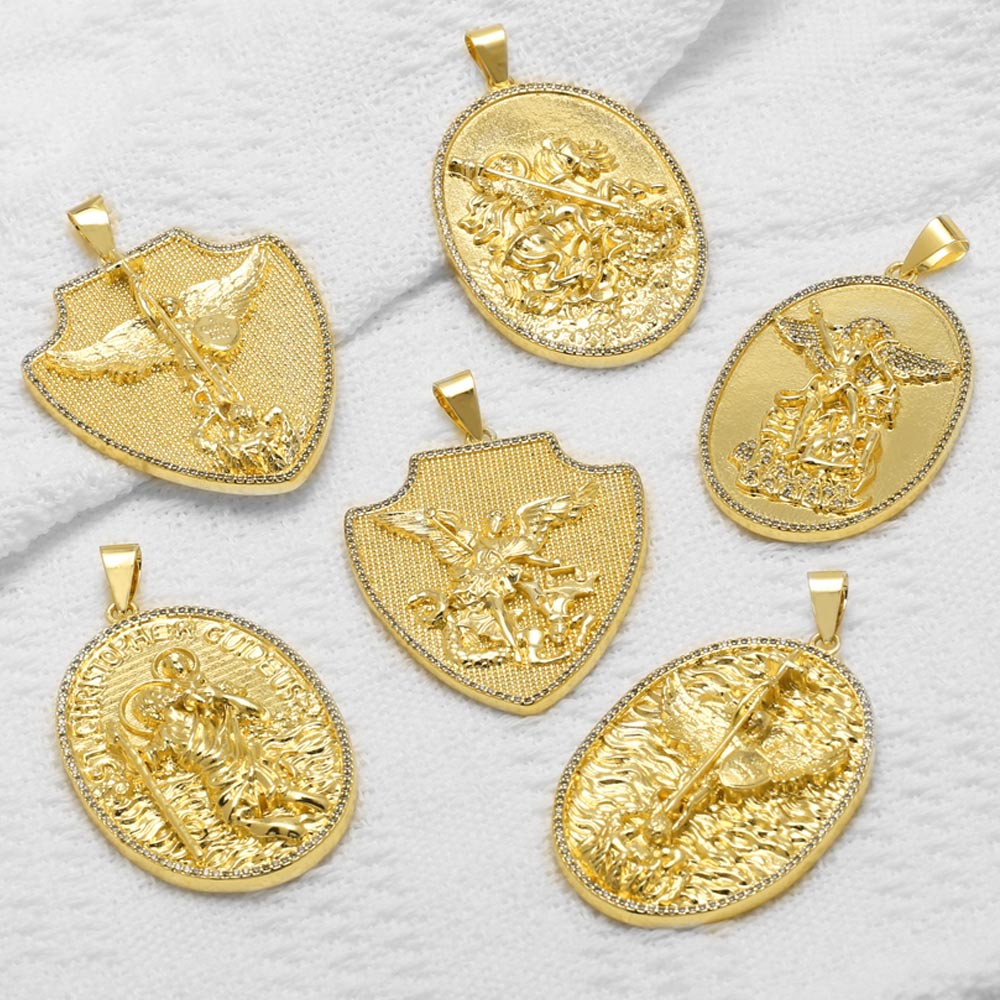 Jewelry Making Michaels - OCESRIO ميداليات القديس ميخائيل للقلادة، مطلية