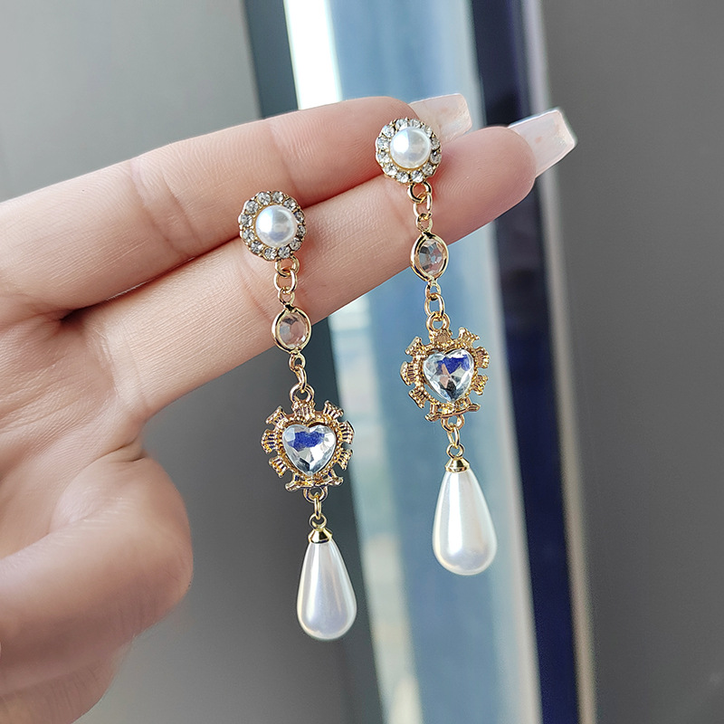 Beading Needle Fine - اللؤلؤ أقراط للنساء موضة طويلة الرجعية