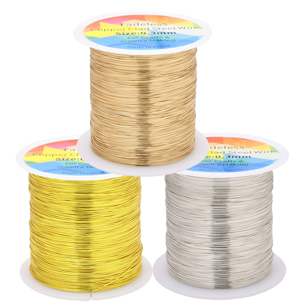 Jewelry Making Thread - 100 متر/328ft Fadeless النحاس يرتدون أسلاك