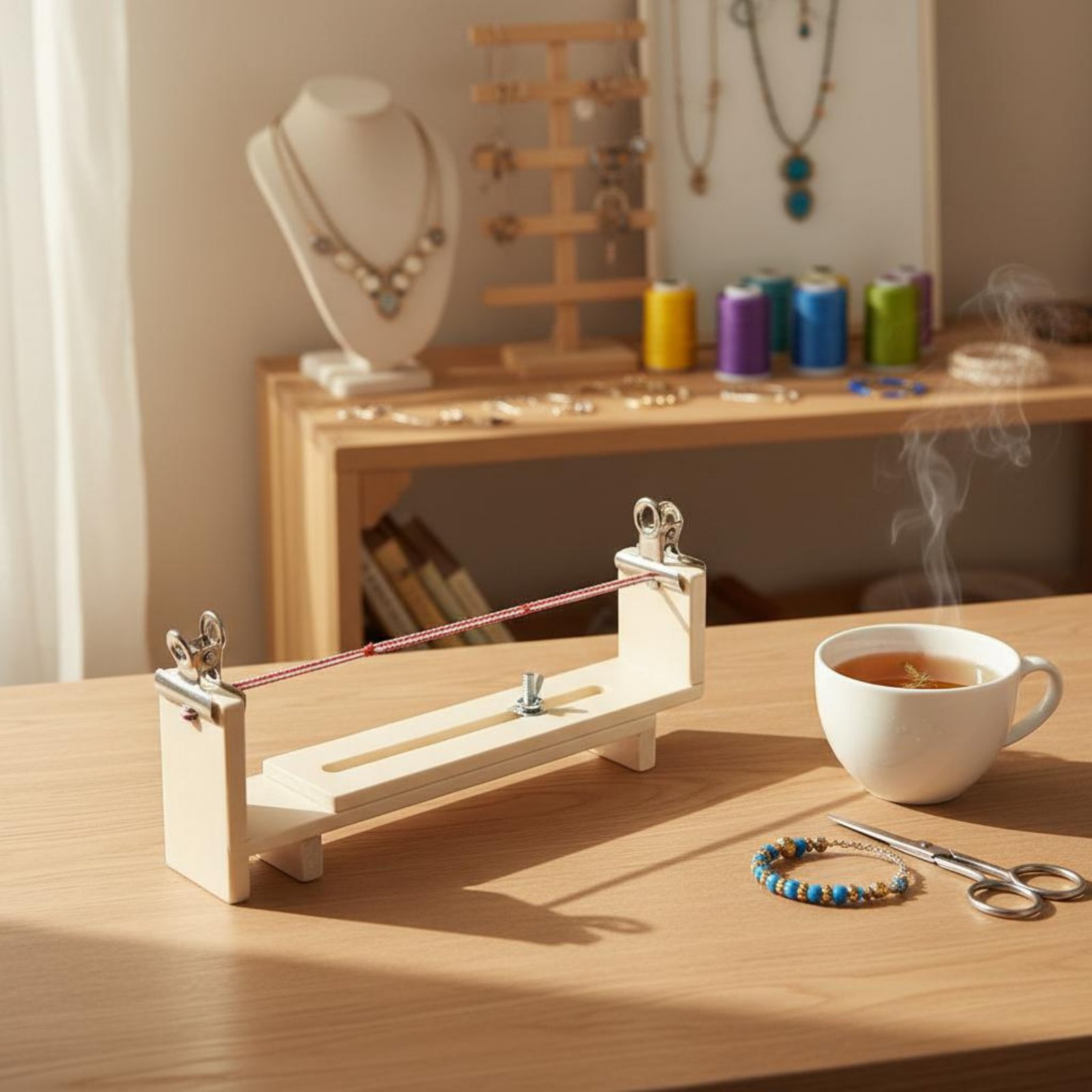أداة تجديل الأساور سهلة الاستخ - مراجعة Jewelry Making Thread وسعره