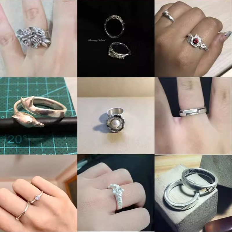999 الفضة النقية الطين صنع الم - مراجعة Jewelry Making For Couples وسعره